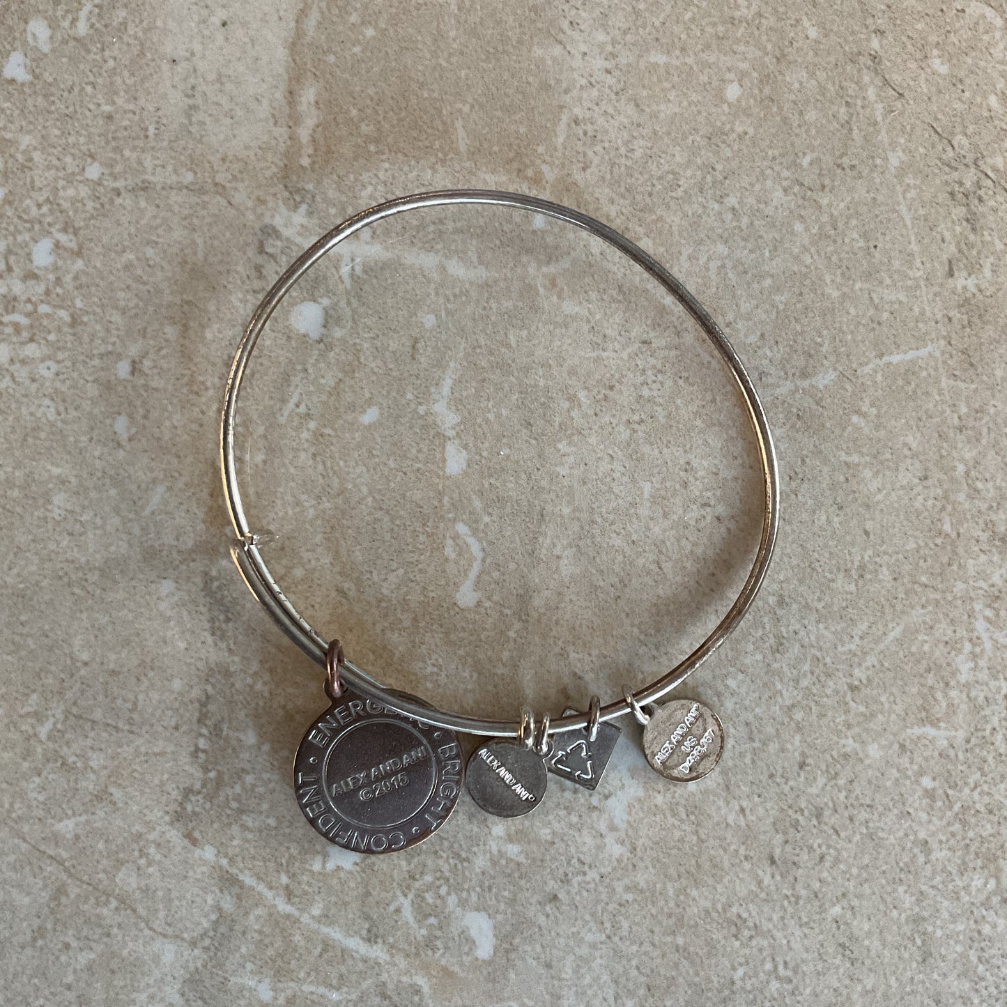 Alex And Ani Silver-tone Grapefruit Women’s Bangle