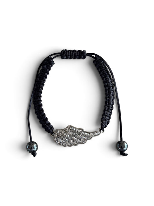 Adjustable Angel's Wing Crystal Bracelet