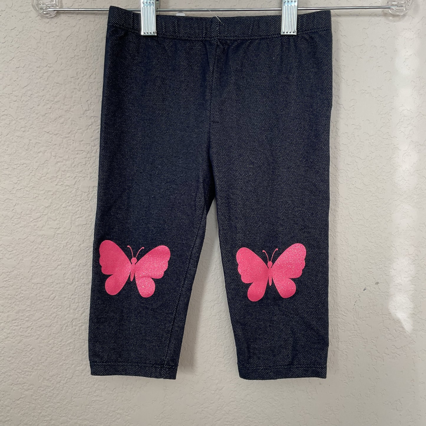 Wonder Nation Stamped Butterfly Girls Legging Capri Size T4/NP4.