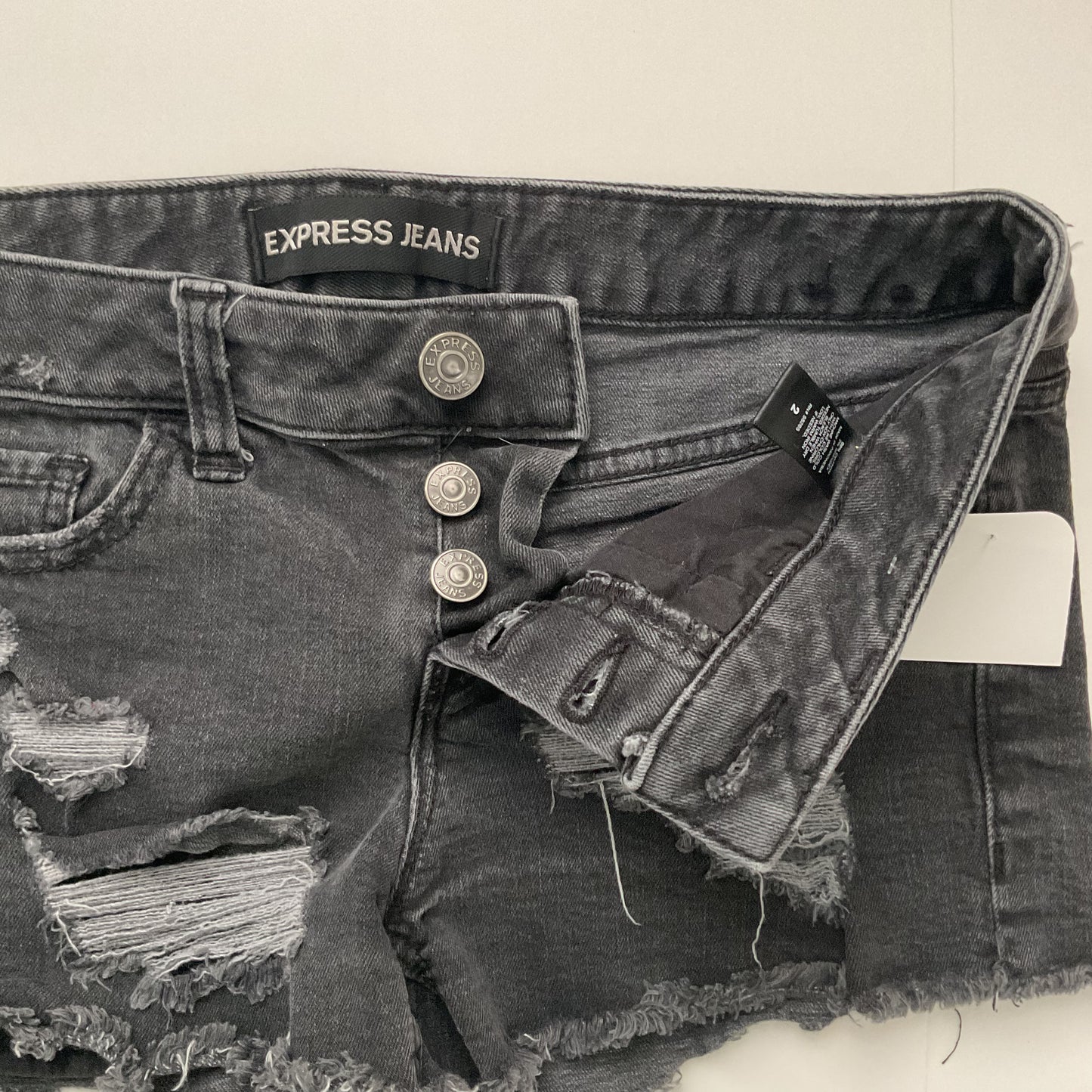Express Denim Low Rise Women’s Shorts Size 2.