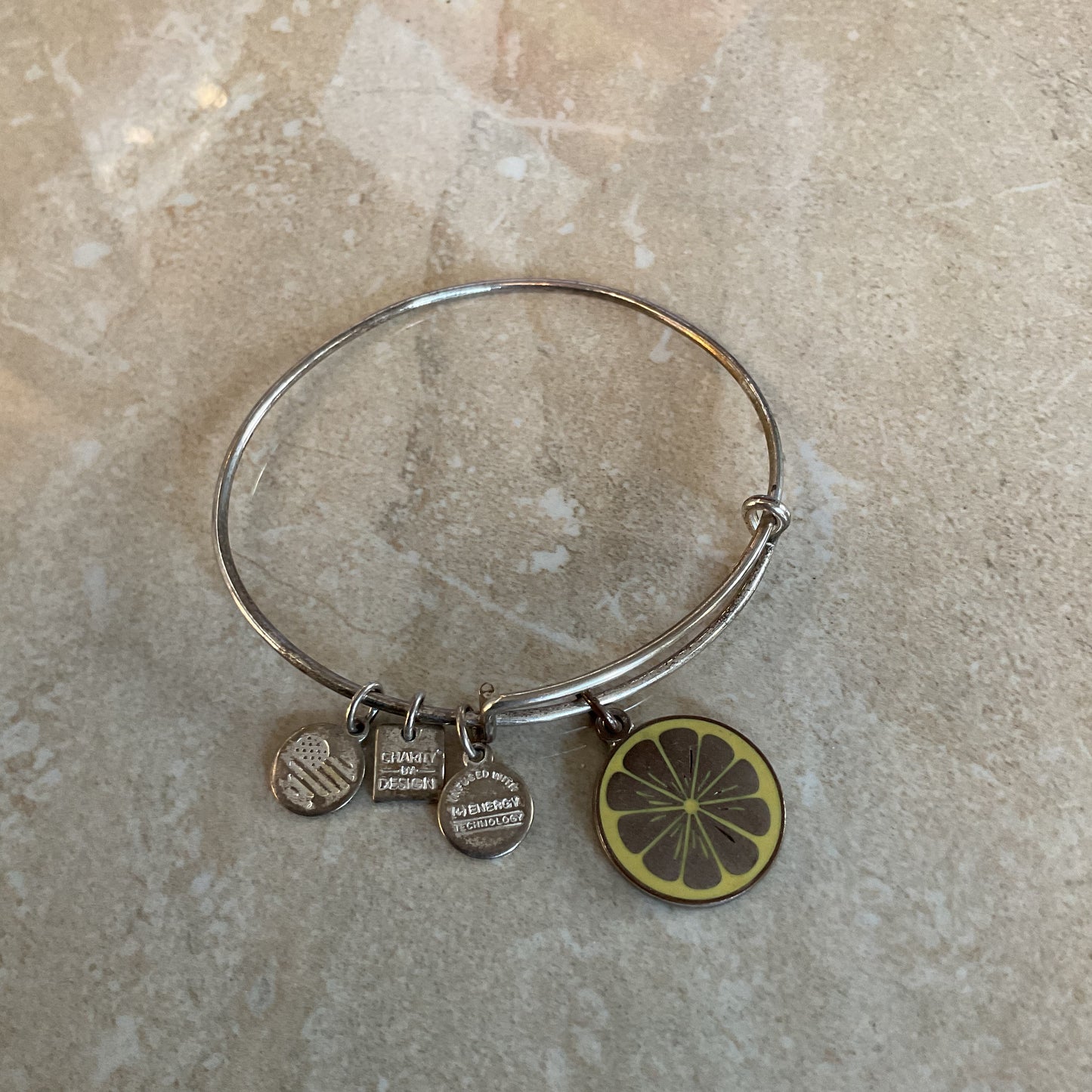 Alex And Ani Silver-tone Grapefruit Women’s Bangle