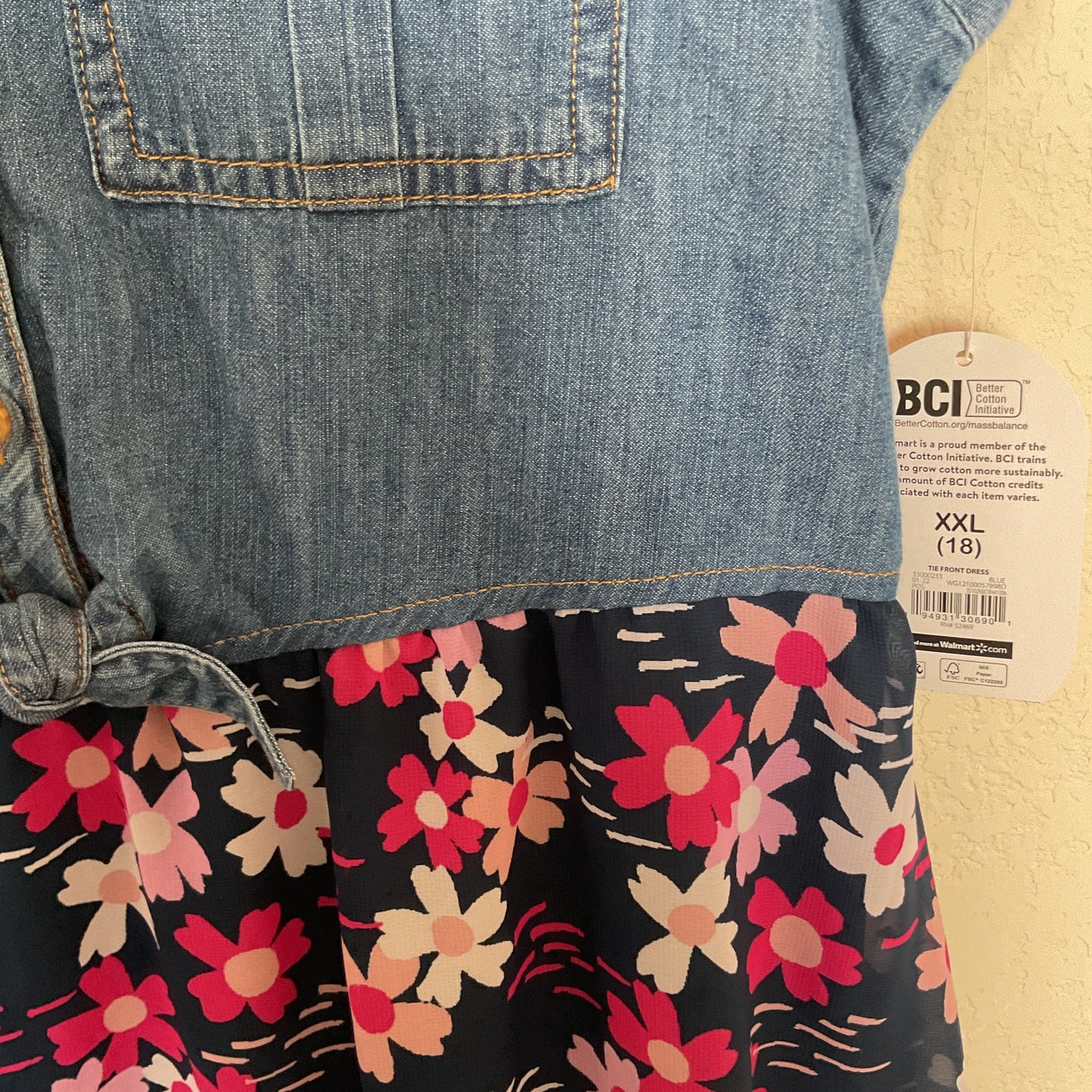 NWT Wonder Nation Summer Floral Girls Dress XXL(16).
