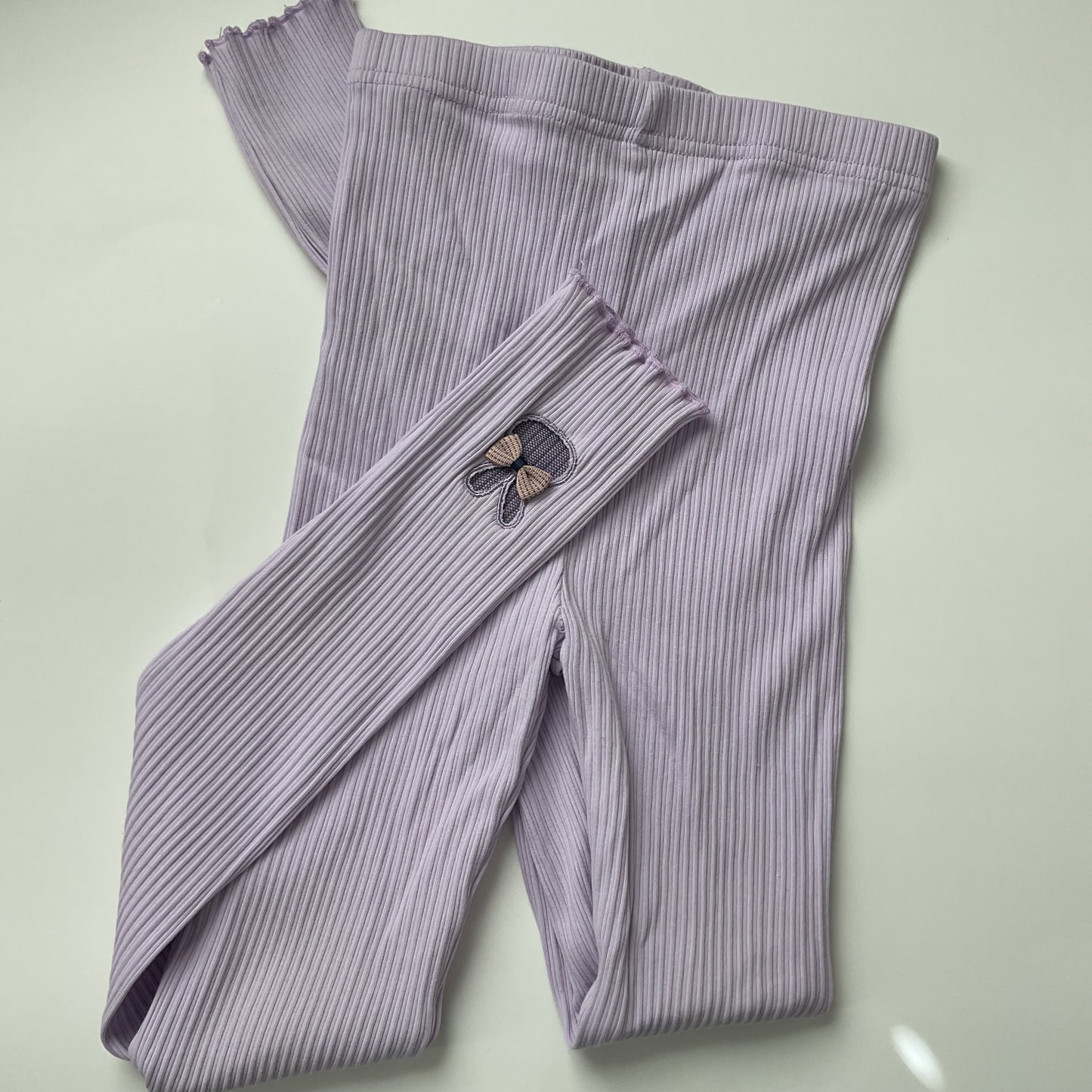 Classic Girls Leggings Bunny Detail Vintage Look Size 7.