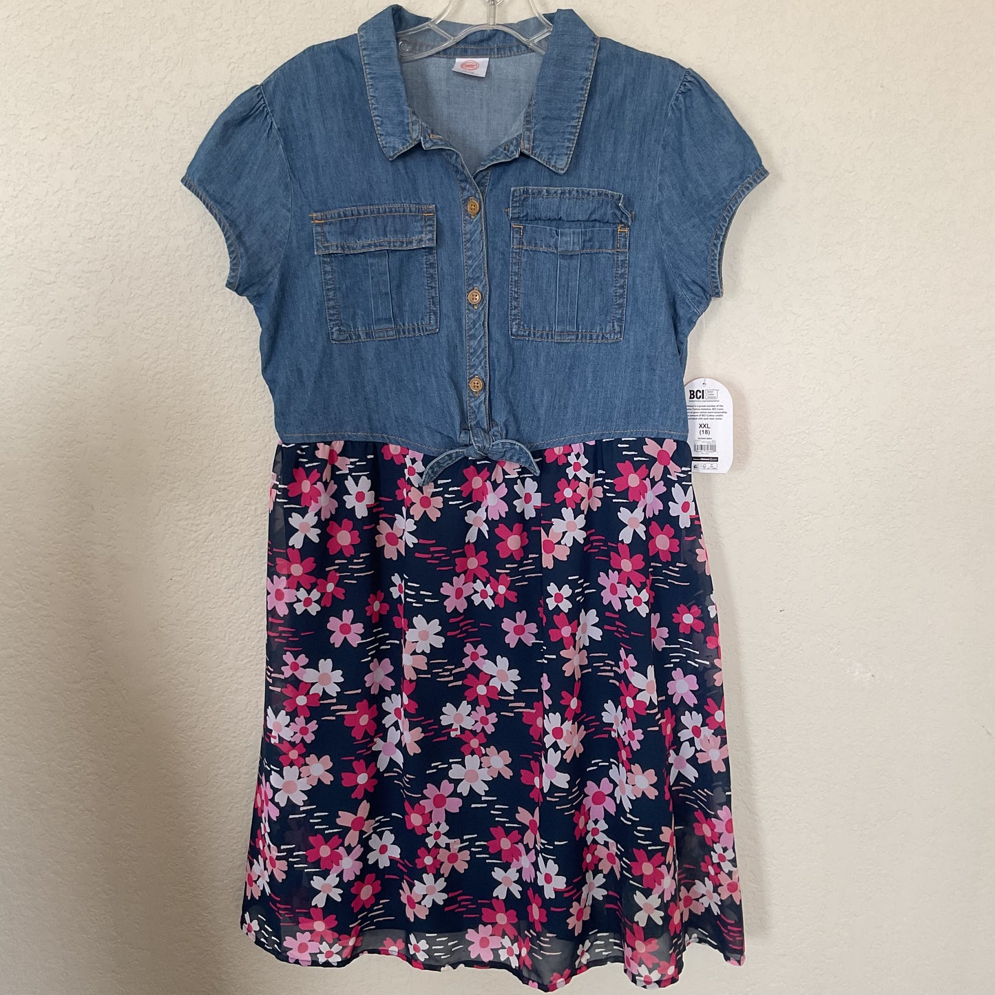 NWT Wonder Nation Summer Floral Girls Dress XXL(16).