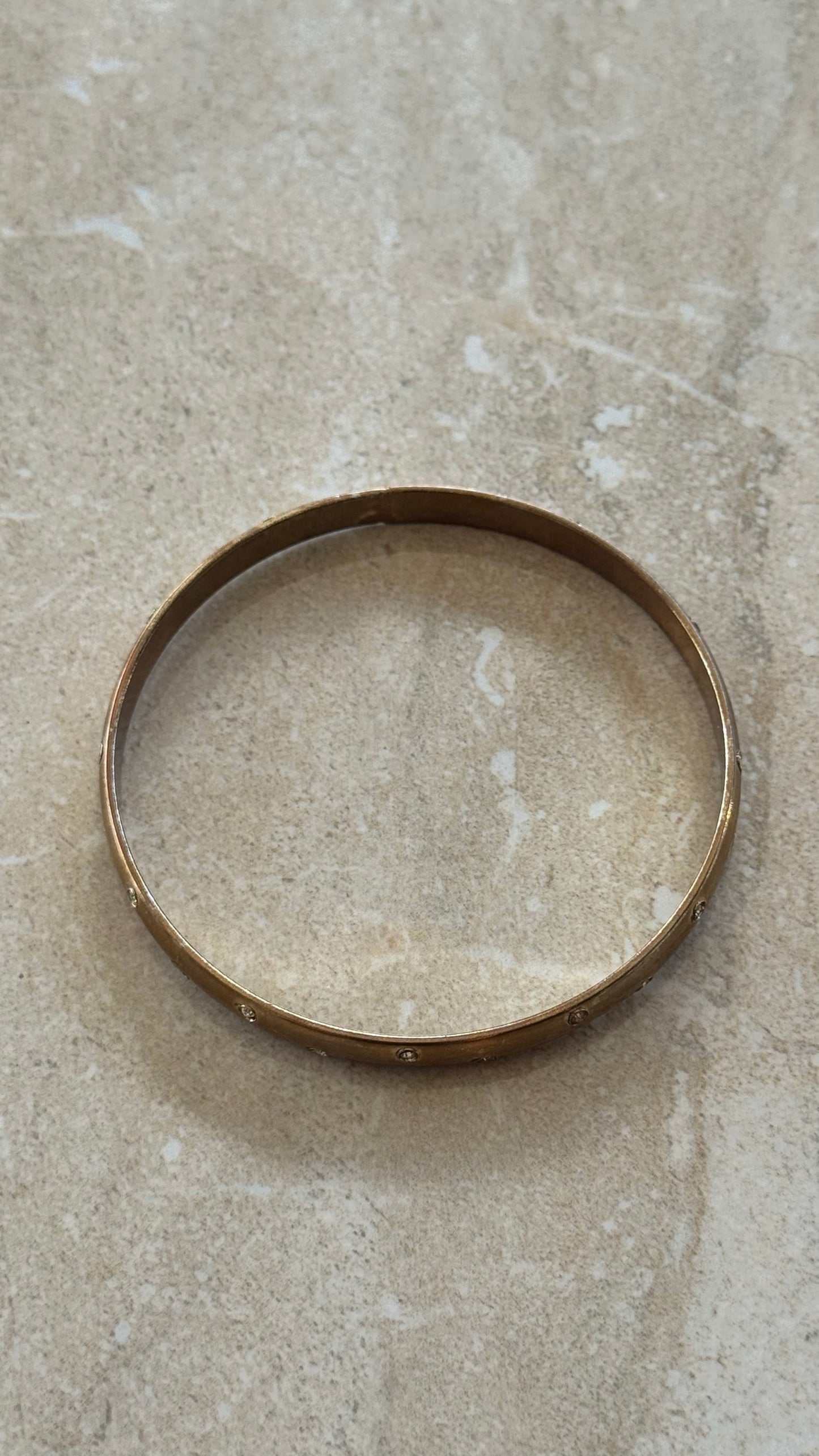 Gold vintage cuff bangle