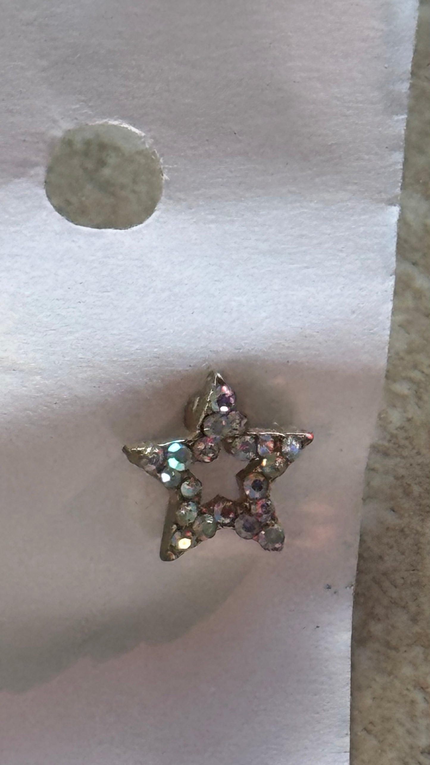 Forever 21 Gold Tone Cubic Zirconia Star Stud Earrings
