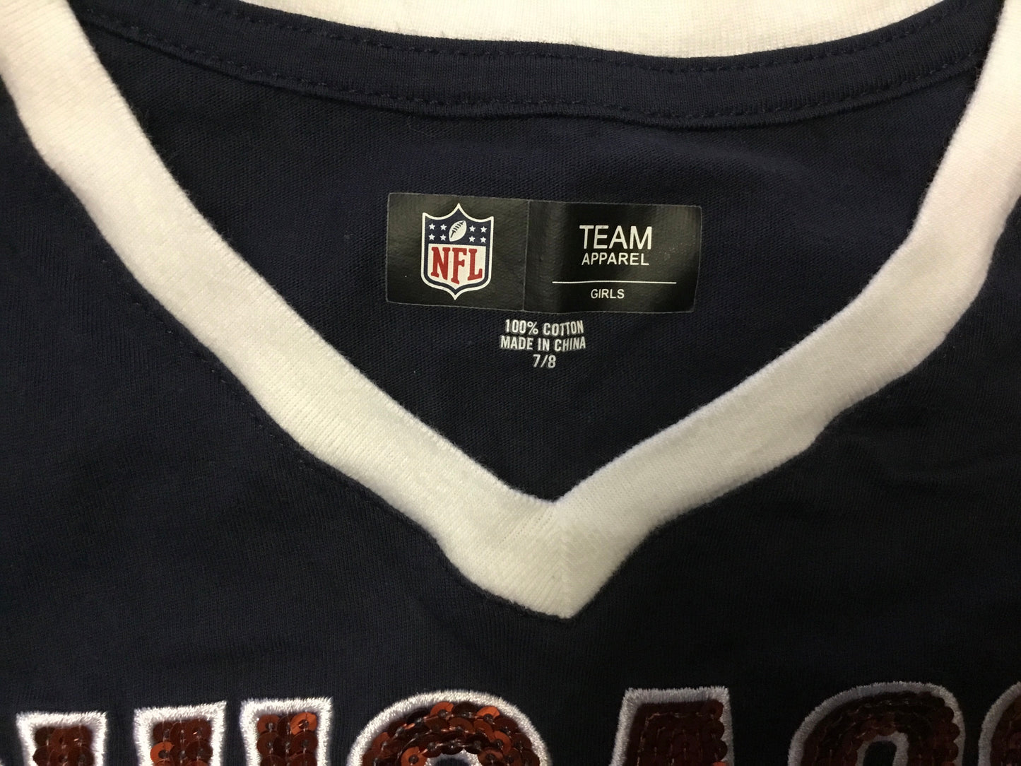 Chicago Bears Girl's Blouse With Sequins