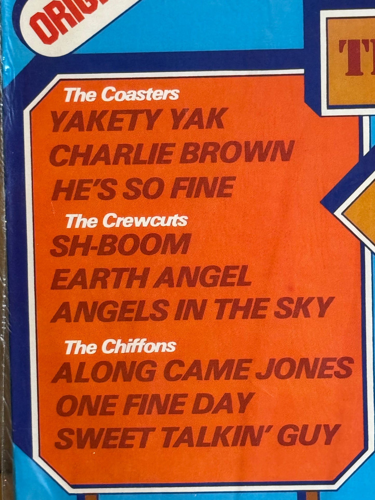 THE COASTERS, CREWCUTS & CHIFFONS original artists LP EX 238 Vinyl 1980