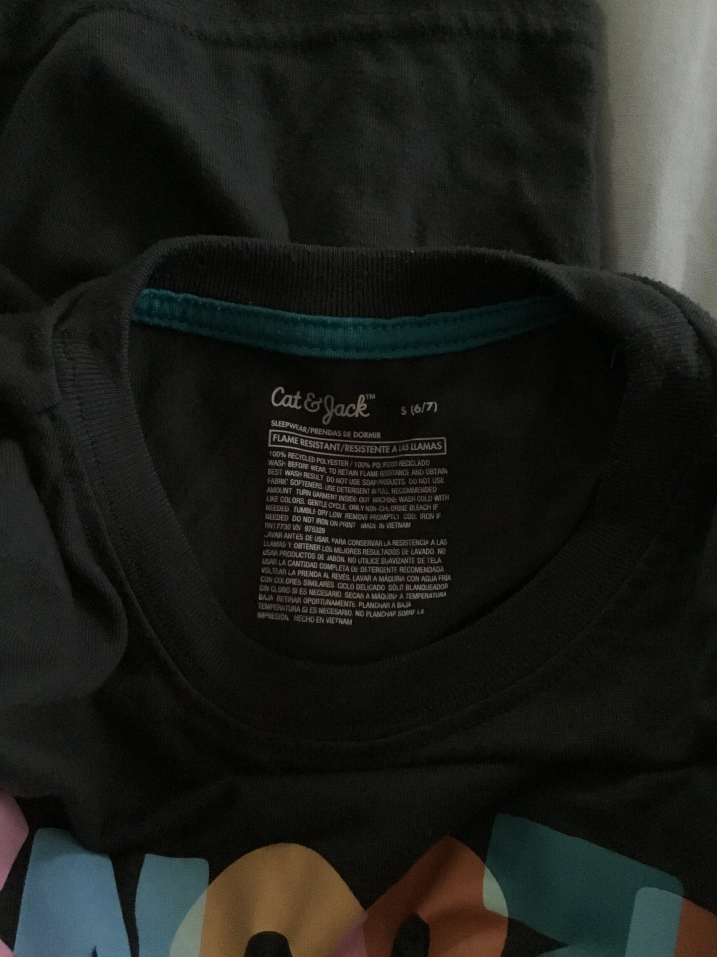 Cat & Jack Children's T-shirt With Colorful Letters Design