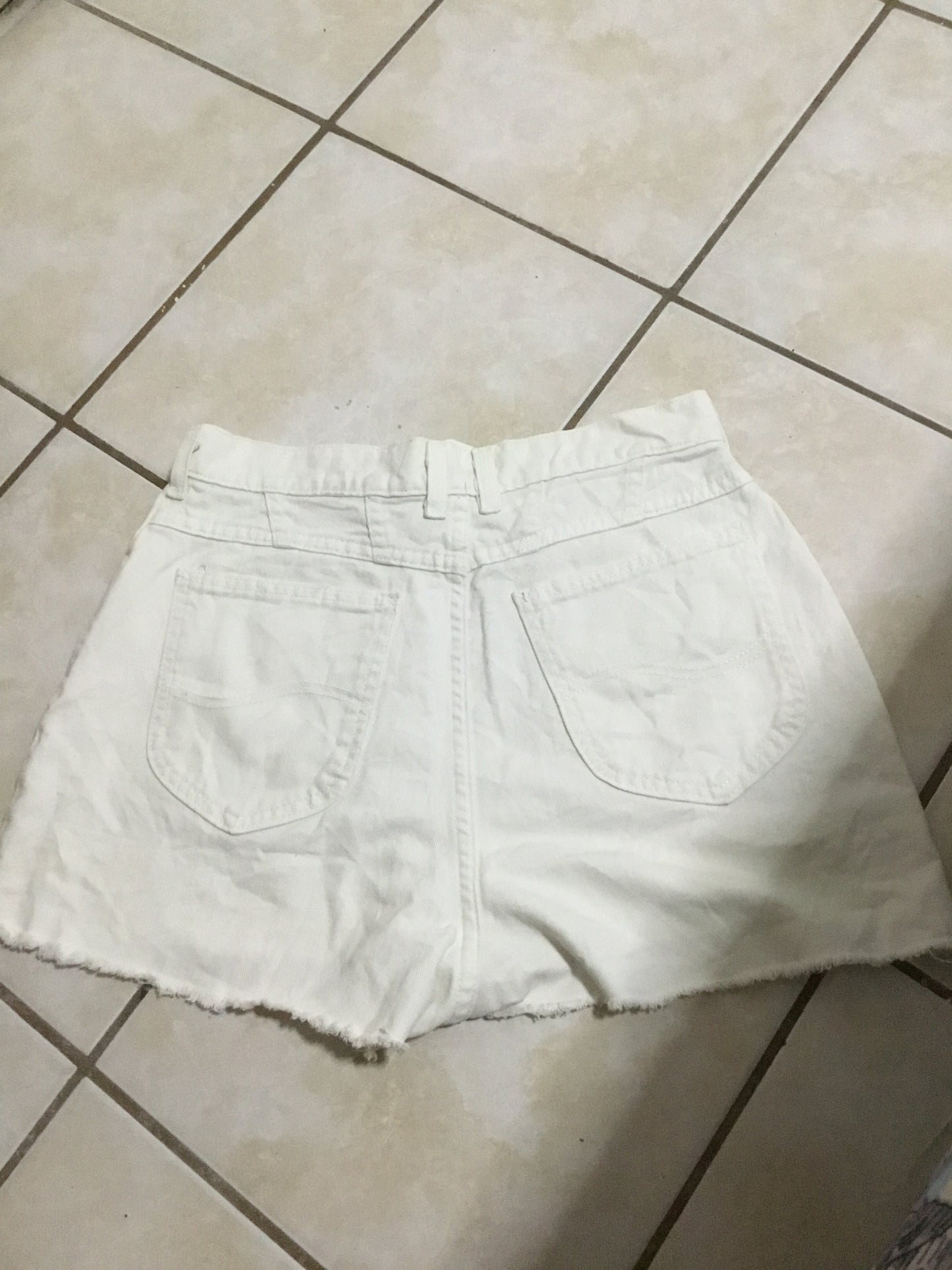 Young Girl White Shorts
