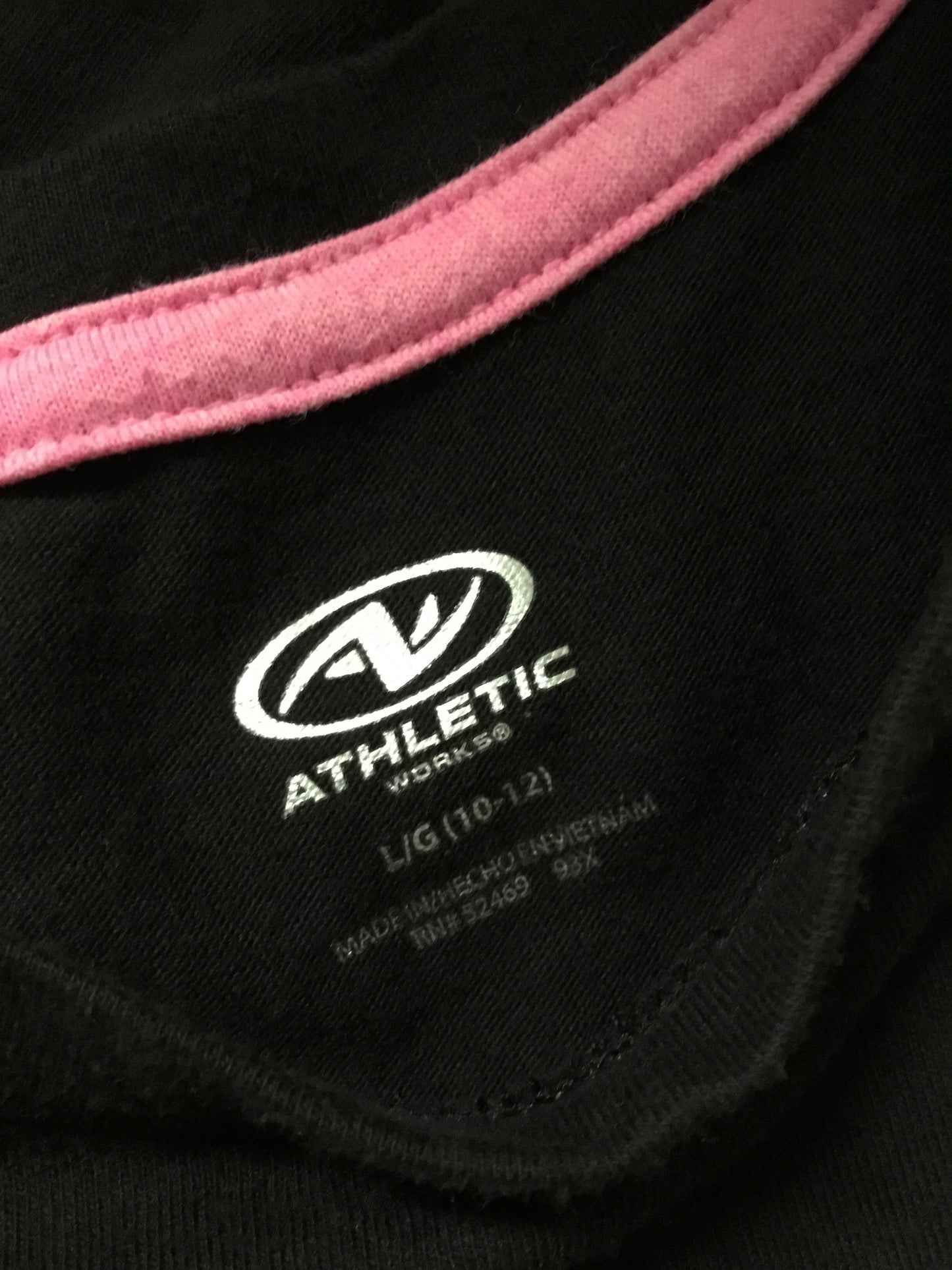 Athletic Pink and Black Girl's Blouse