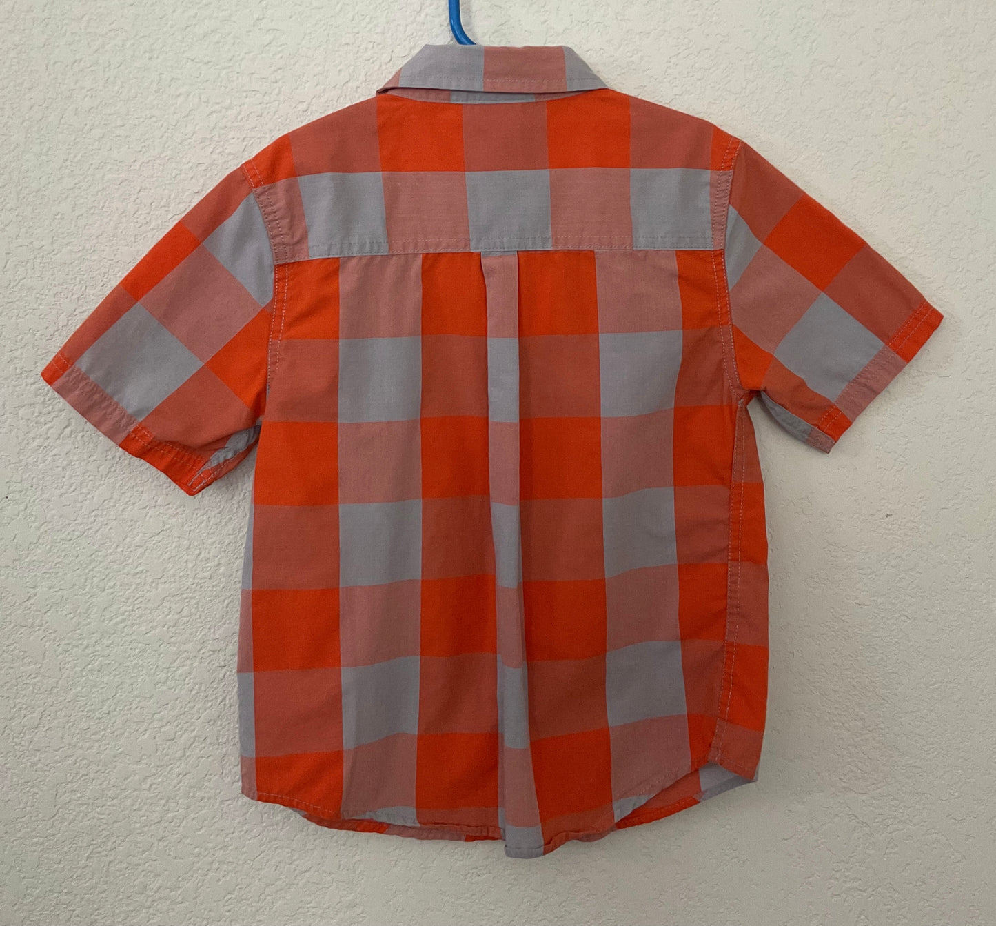 Faded Glory Button Down Short Sleeve Children Shirt Size S(6-7).