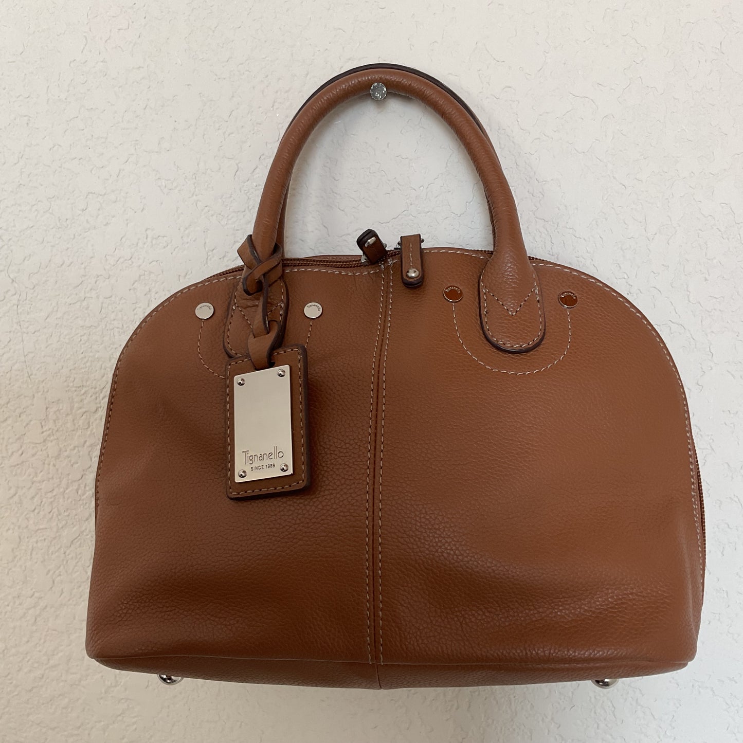 Vintage Tignanello Brown Leather Hand Bag.