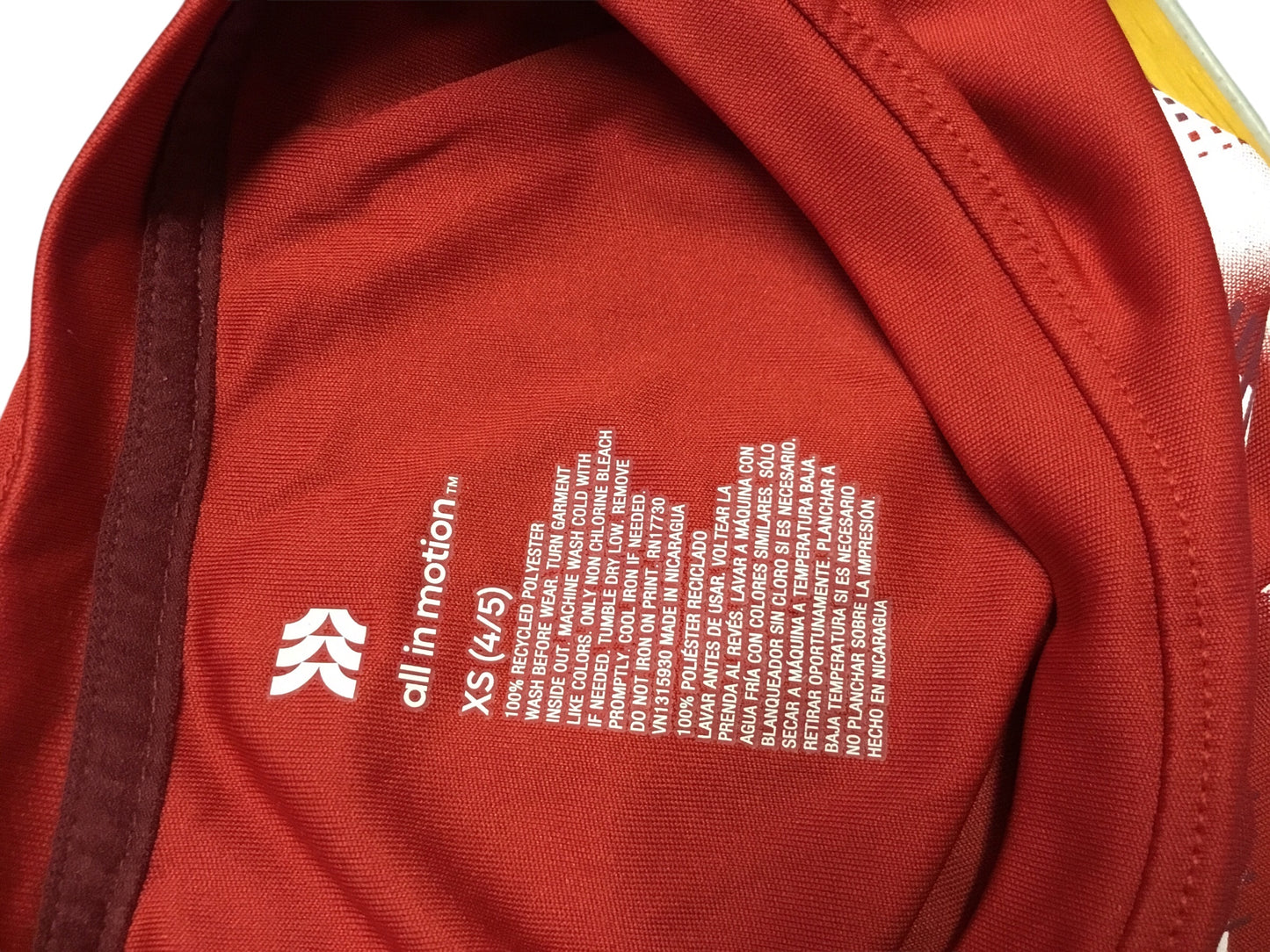 All In Motion Red Star Sweat Shirt