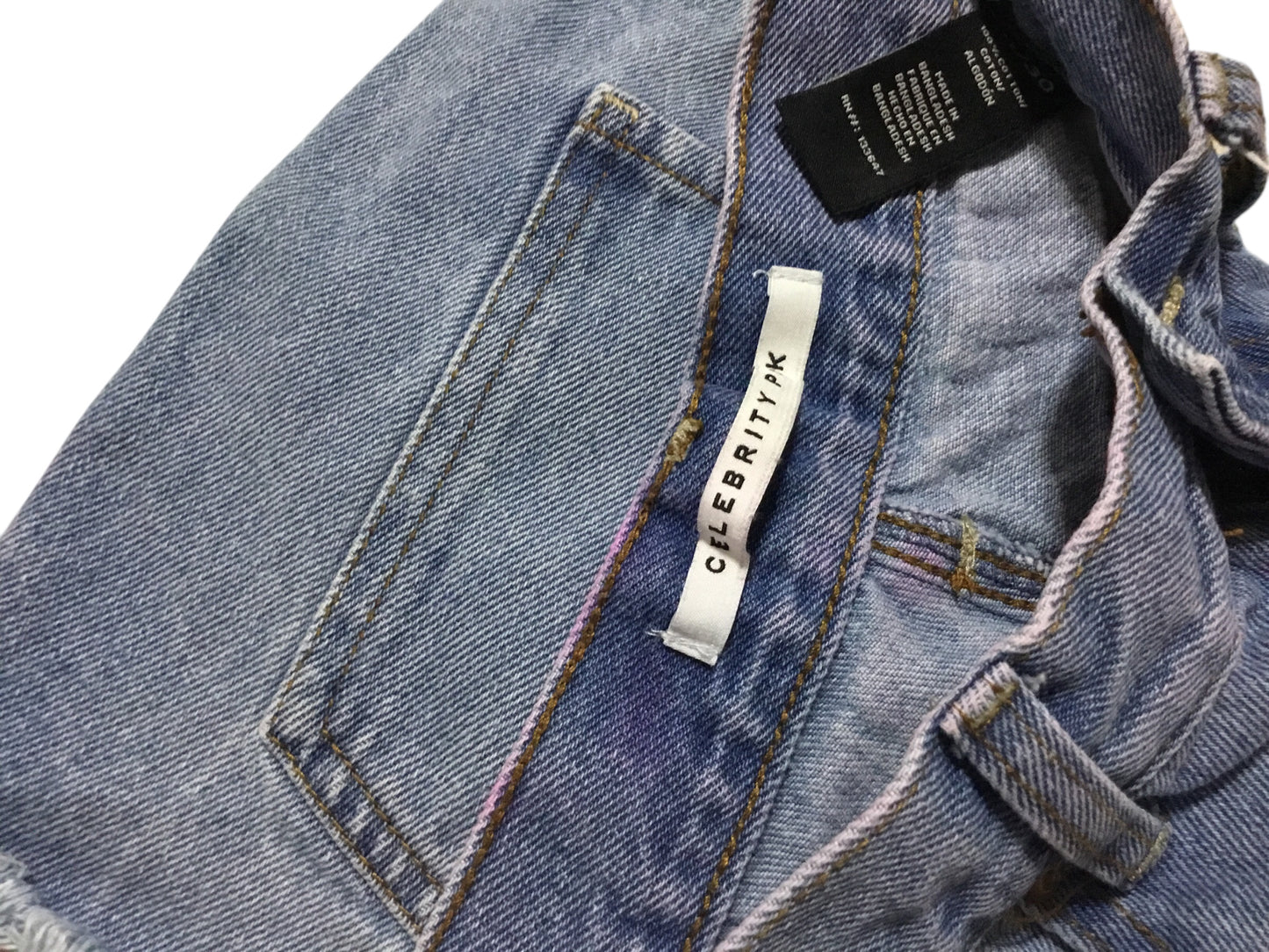 Celebrity Pink Short With A Broken Design