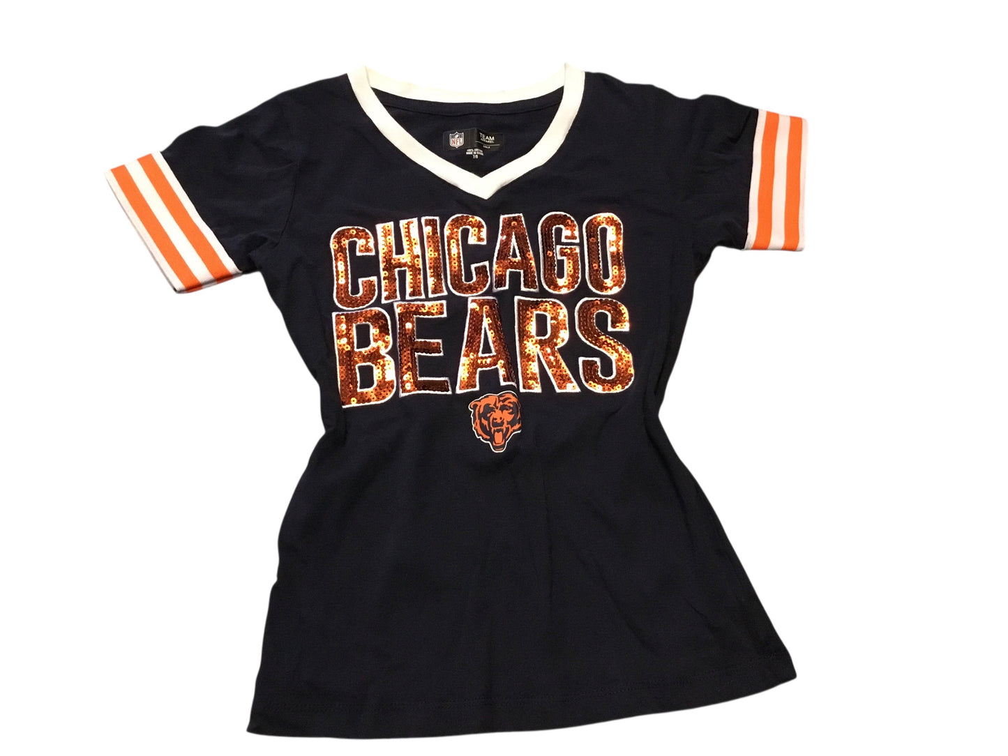 Chicago Bears Girl's Blouse With Sequins