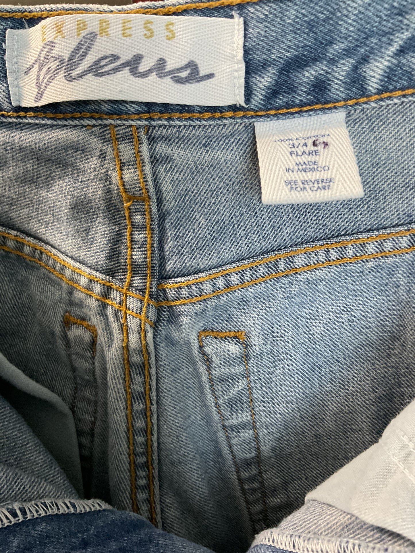 Vintage Express Bleus Women’s Flare Blue Jeans Size 3/4