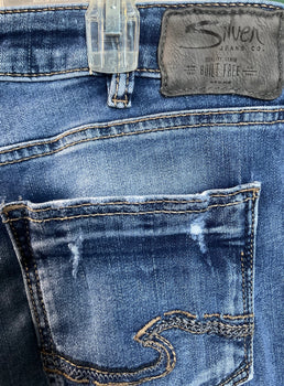 Silver Jeans Aiko Slim Boot Cut Distressed Jeans W/30 L/31