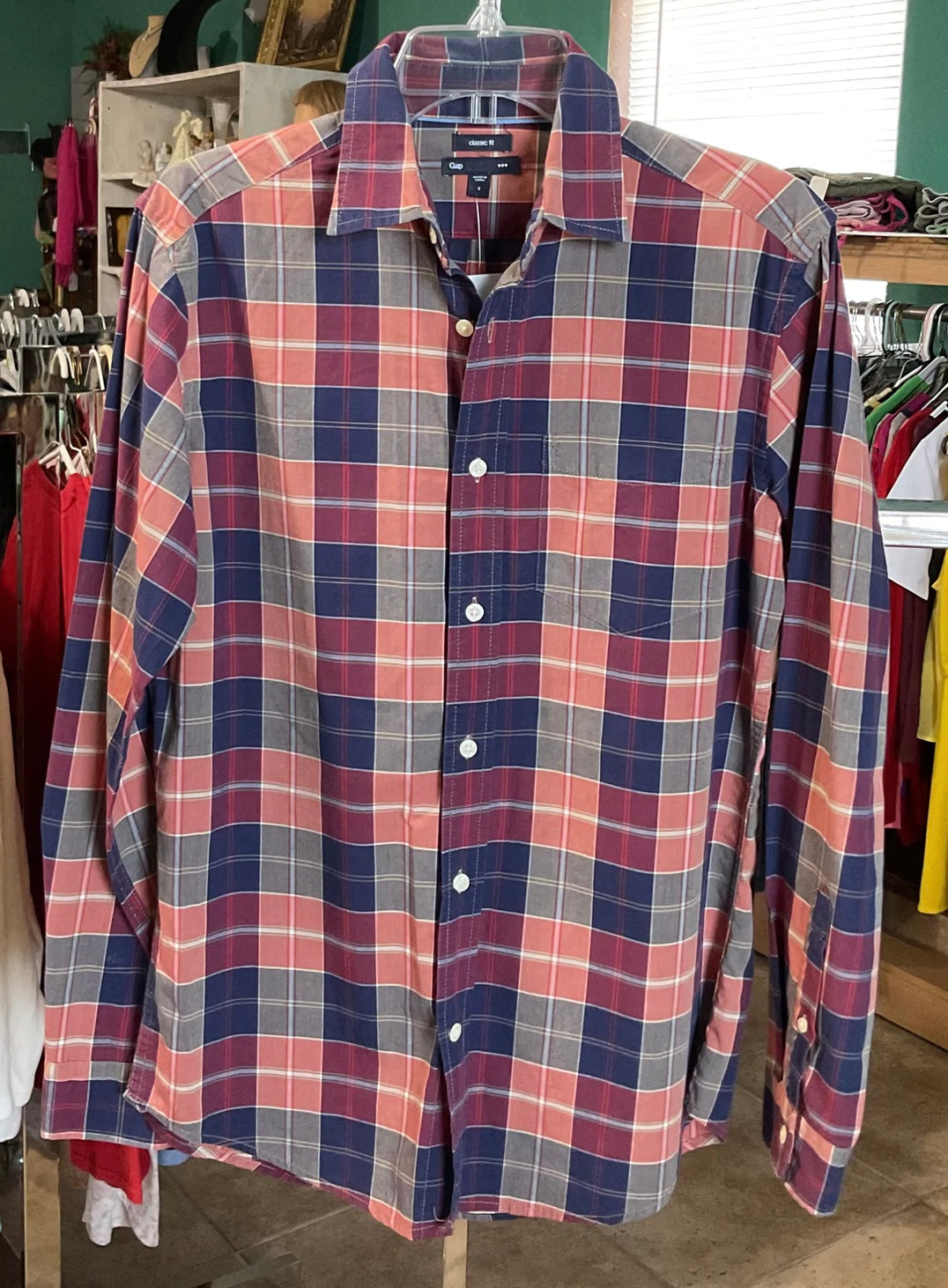 GAP Classic Fit Bright Colors Long Sleeve Buttons Down Shirt Size S