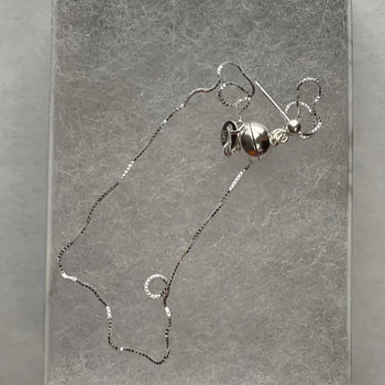 925 Sterling Silver 1.0mm Box Chain, 10”, Magnetic Clasp Anklet