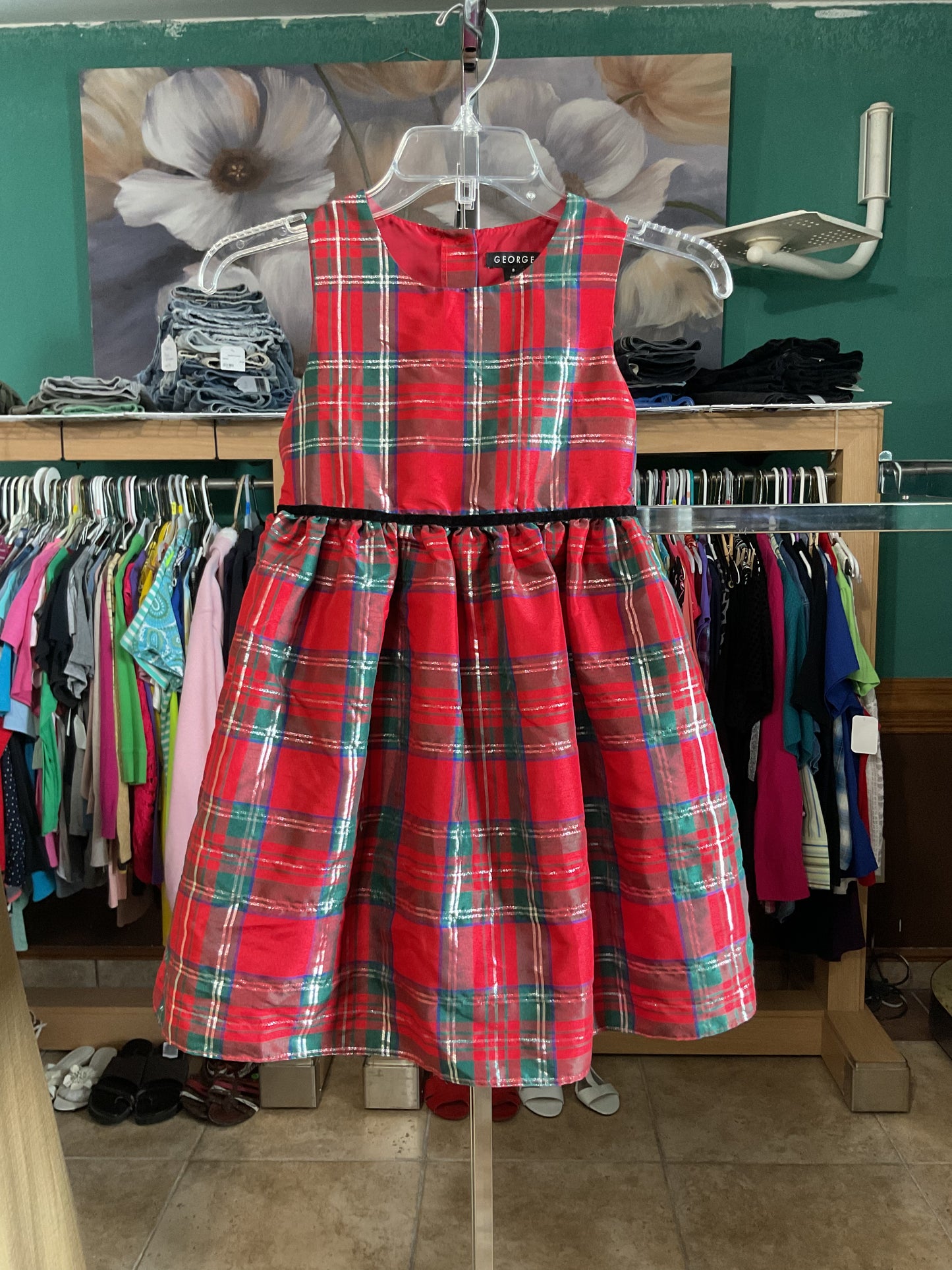 George Christmas Girls Evening Dress Size 8