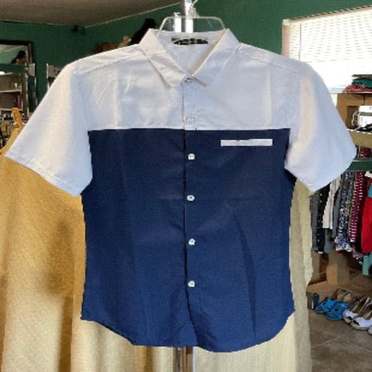 Lumbisi Button Down Color Block Misses Shirt Size M