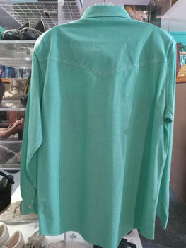 Rafter Cowboy Collection Green Men Shirt Size M, Men' Clothing