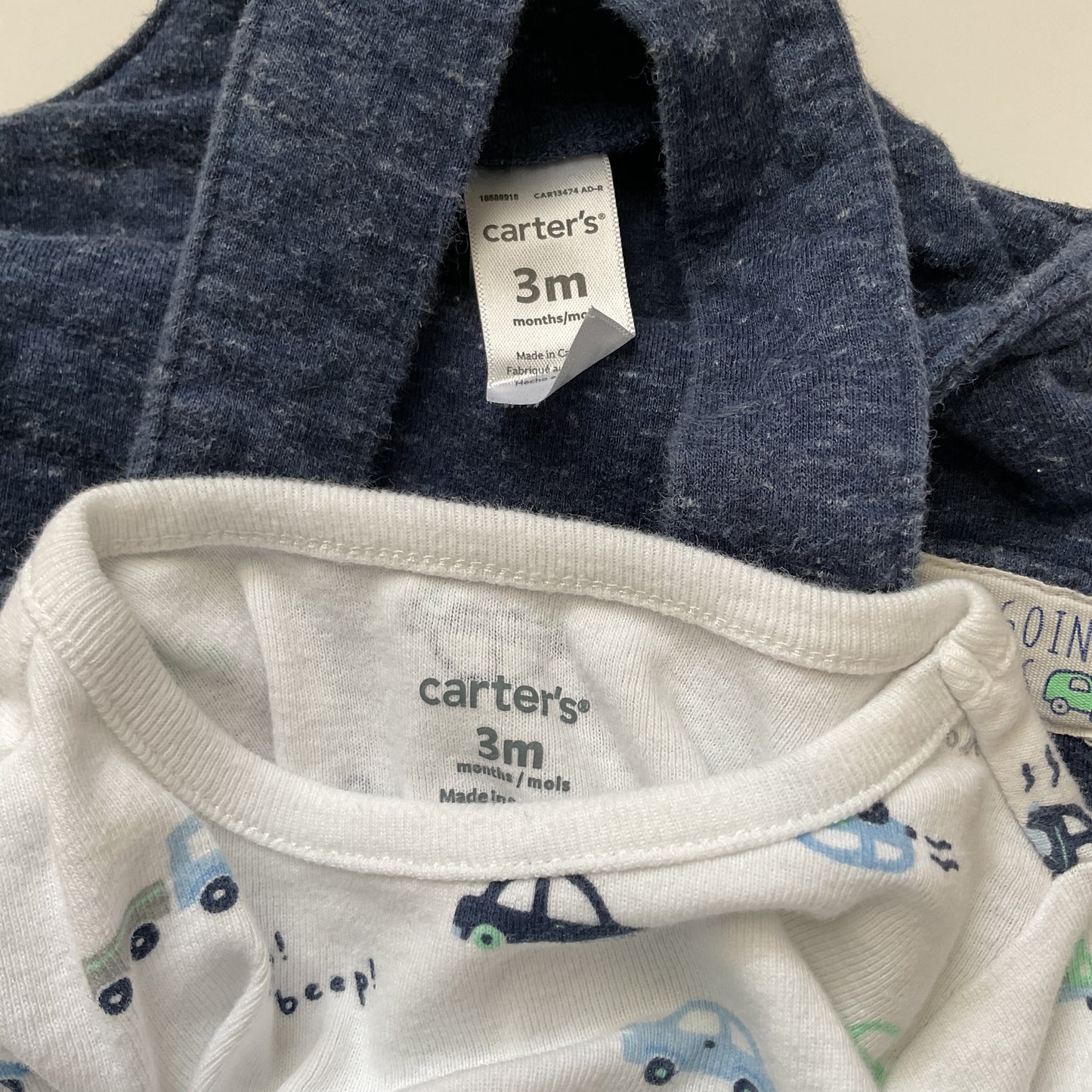 Carters Overall Pant And Long Sleeve Shirt Set Baby Boy Size 3 Months