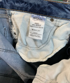 Silver Jeans Aiko Slim Boot Cut Distressed Jeans W/30 L/31
