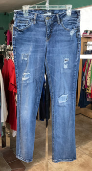 Silver Jeans Aiko Slim Boot Cut Distressed Jeans W/30 L/31