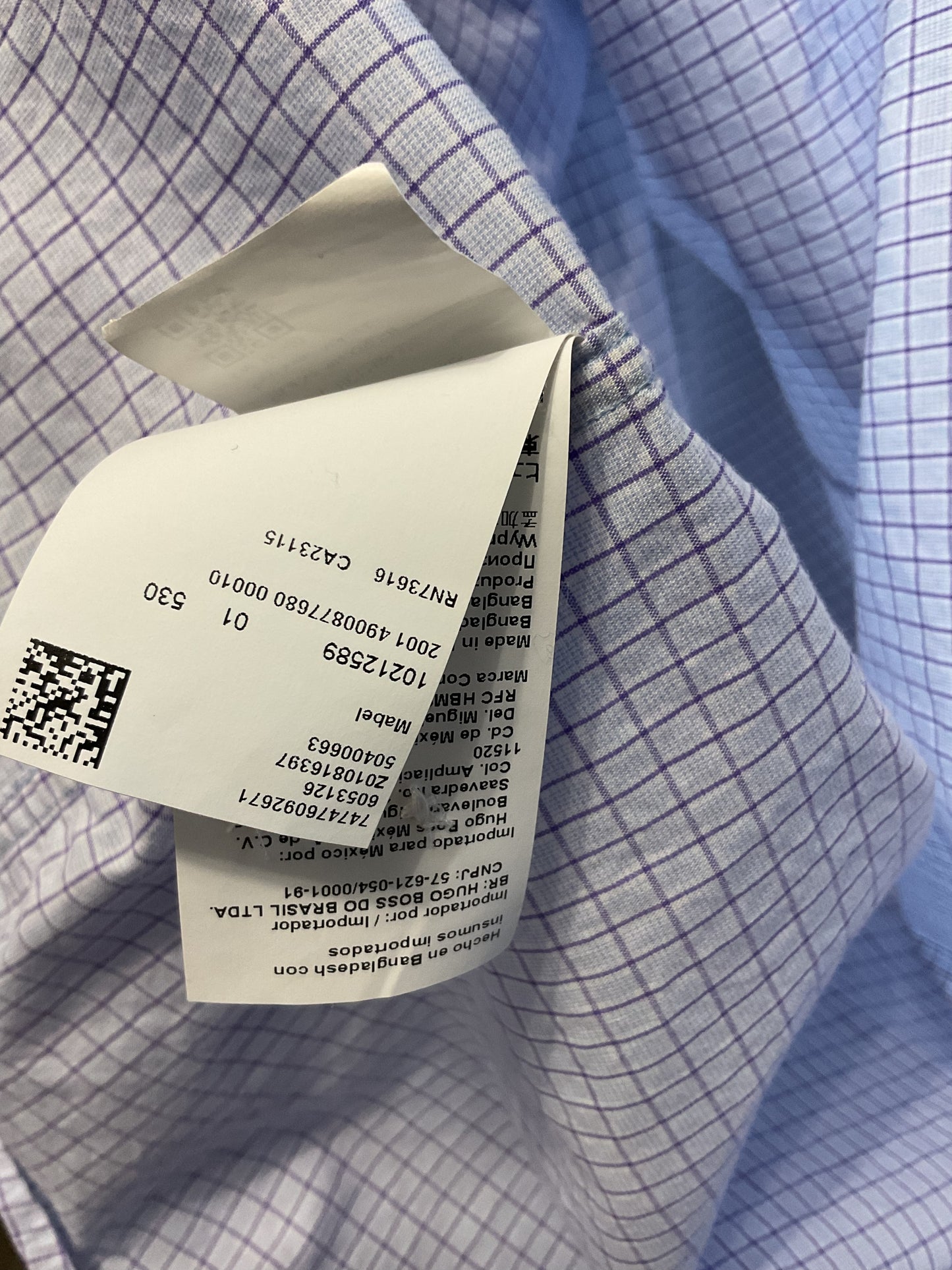 HUGO Hugo Boss Classic Blue Button Down Long Sleeve Shirt Size M