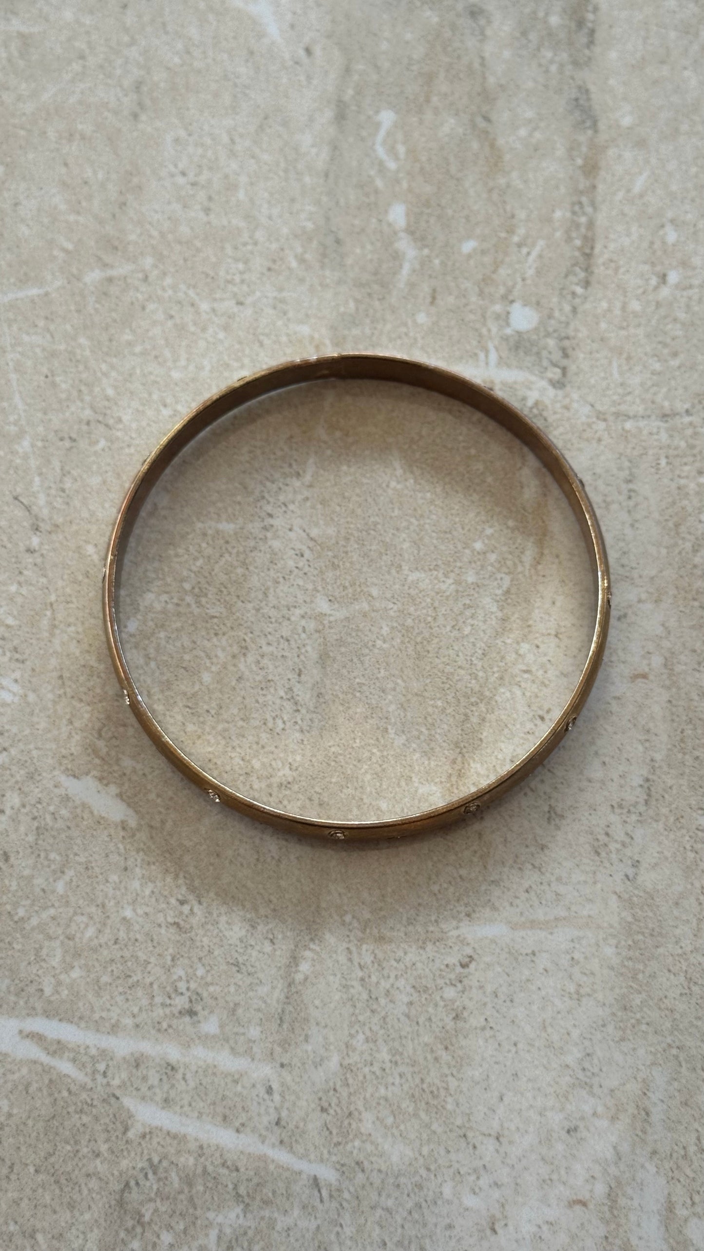 Gold vintage cuff bangle