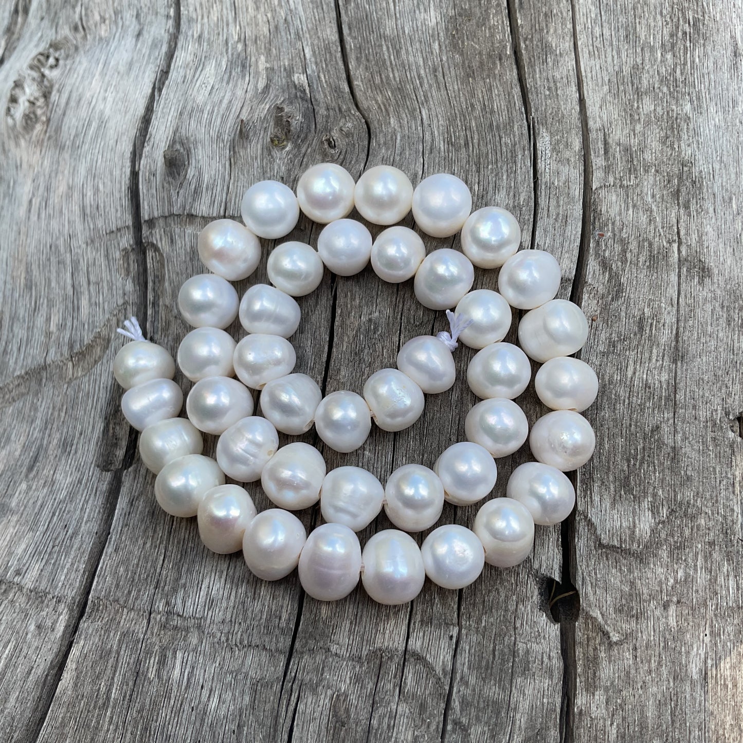 White Freshwater Pearls Strands, 10-11mm White Freshwater Pearls