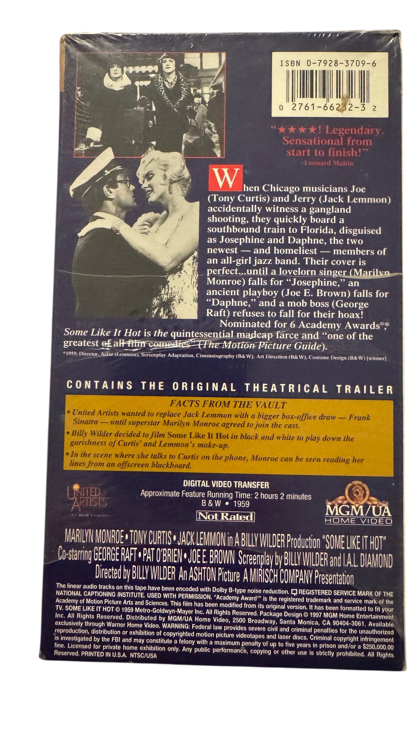 Some Like It Hot VHS (1959)