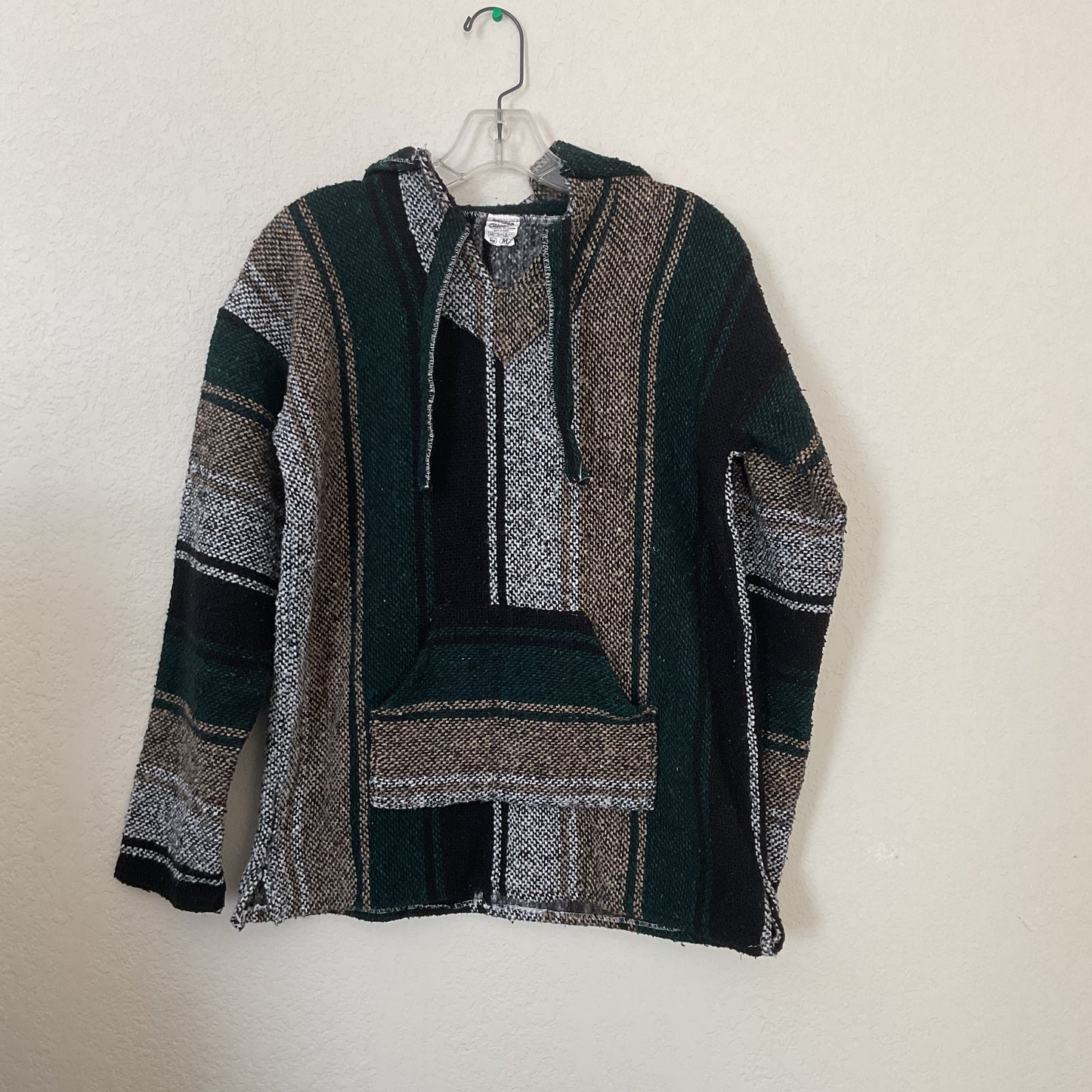 Artesanias Amopec Mexican Pullover Zarape Textile Size M.