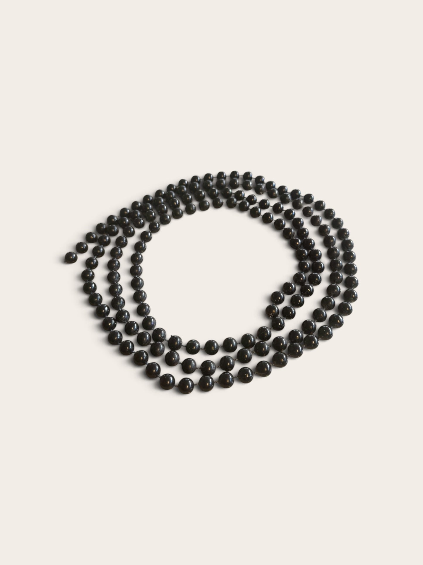 Black Beaded Layered Necklace