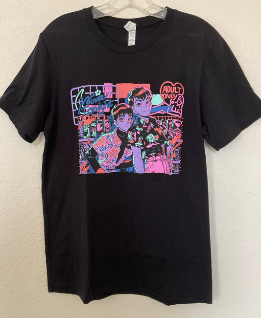 CANVAS  Black Graphic Jr’s T-shirt Size M