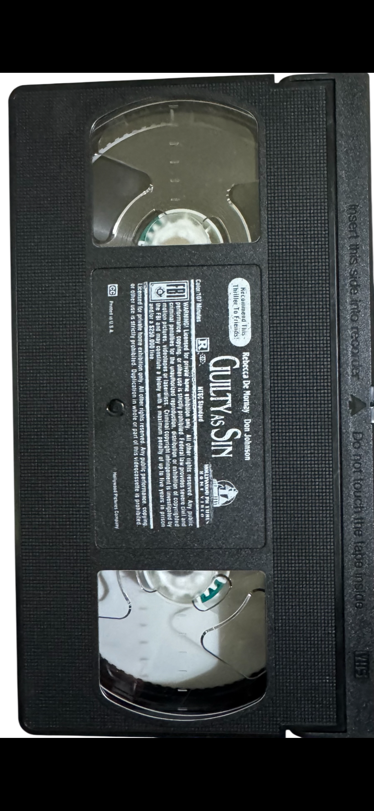 Guilty as Sin VHS (1993)