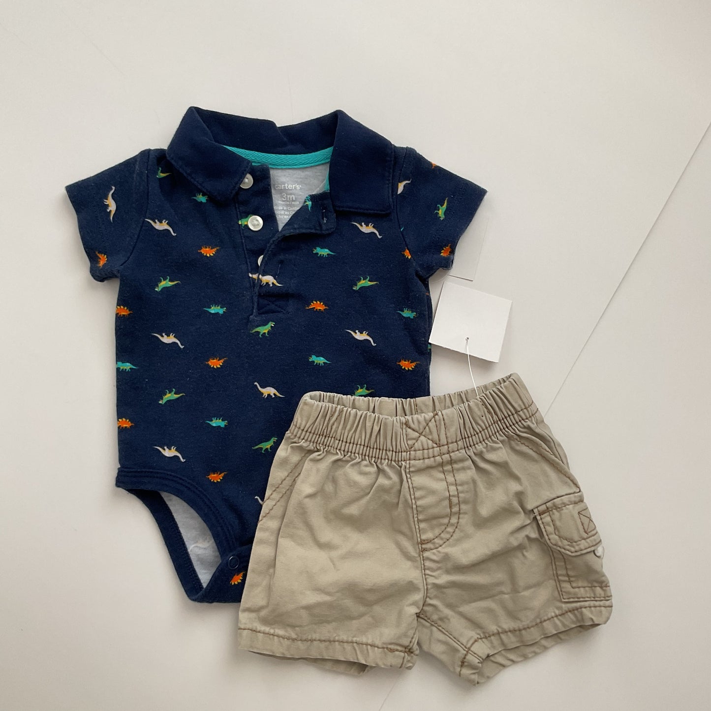 Carters Polo Shirt And Cargo Shorts Baby Boy Set 3M.