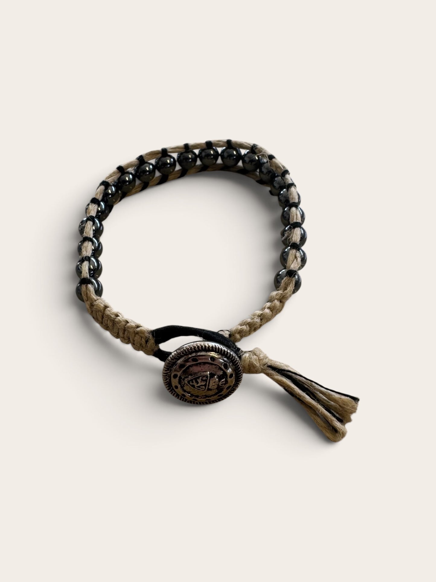 Macrame Beaded Wrap Bracelet 6(1/2) inch