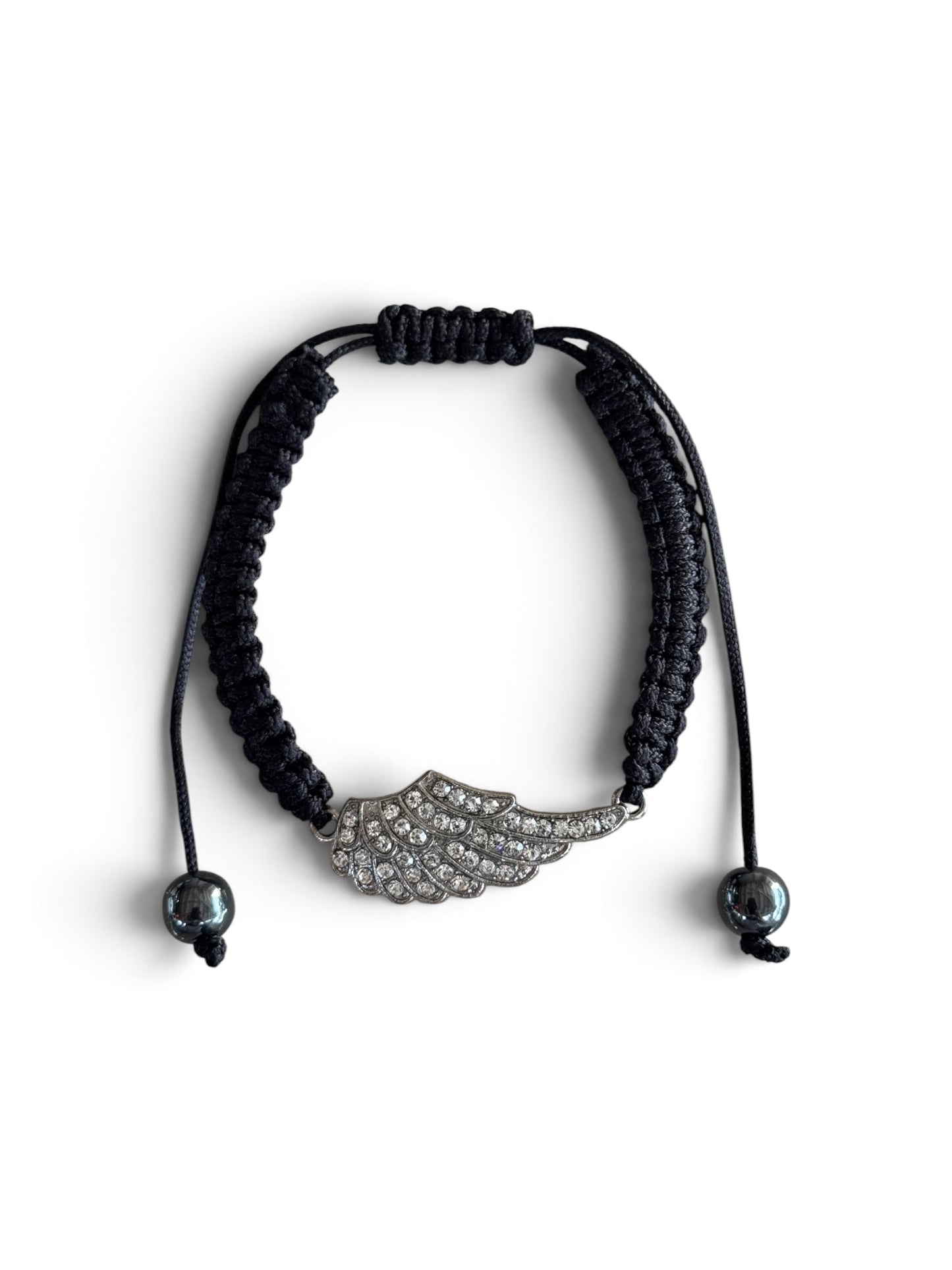 Adjustable Angel's Wing Crystal Bracelet