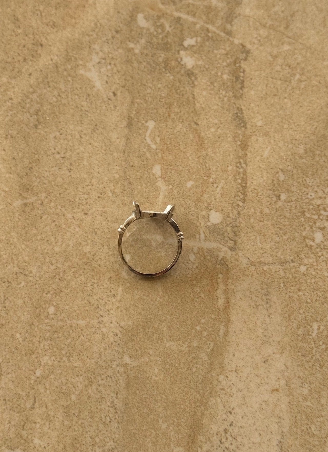Silver Oval Semi-Mount Blank Ring Setting