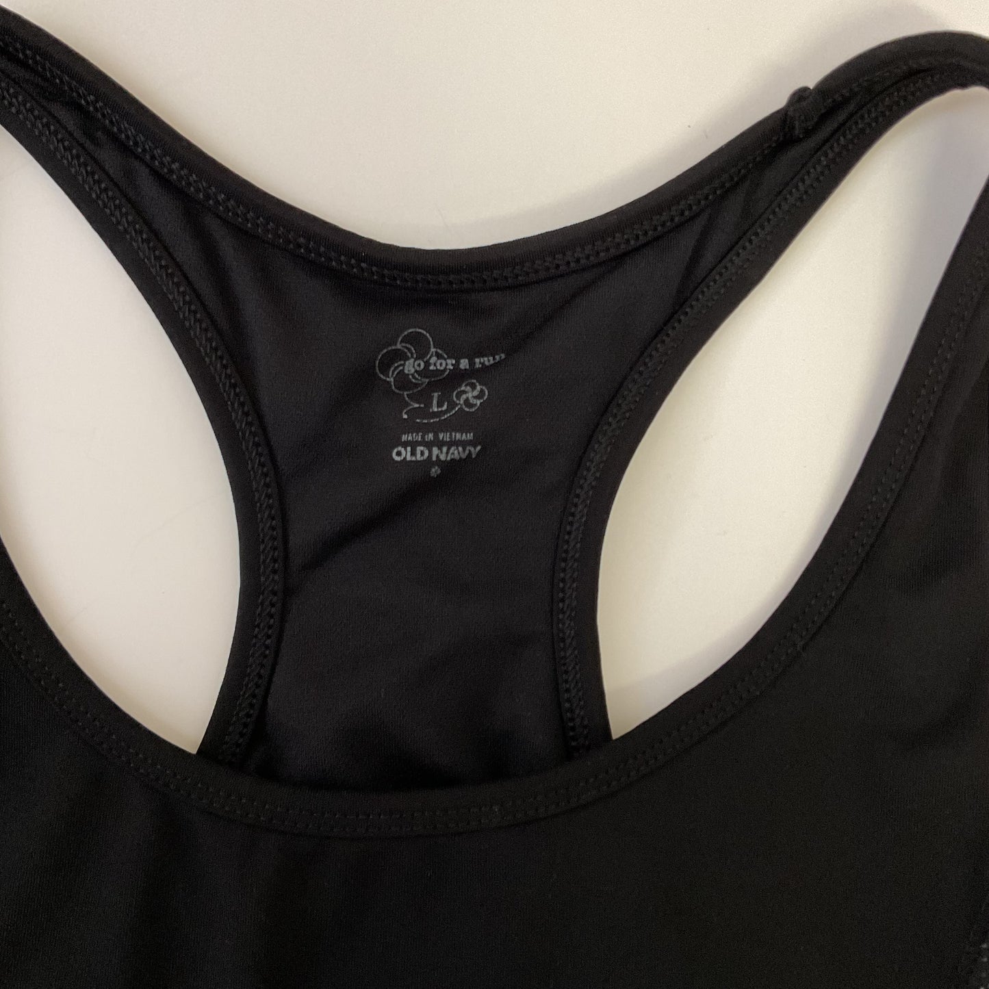 Old  Navy Go For The Run Build In Bra Race Top Size L.