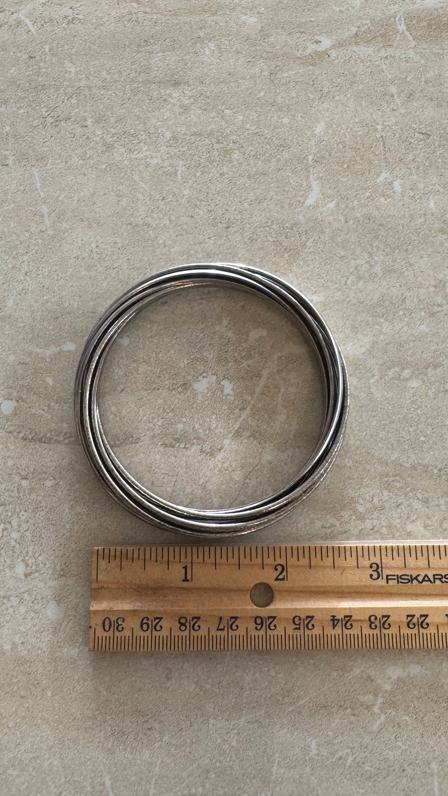 Vintage style gold bangles 2(1/2)” diameter