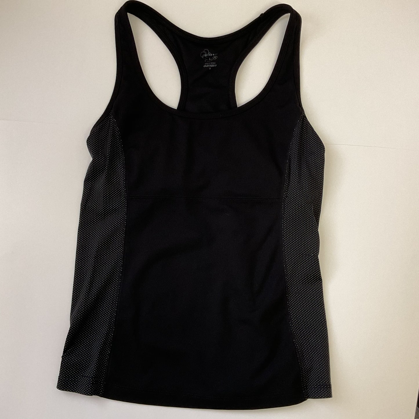 Old  Navy Go For The Run Build In Bra Race Top Size L.