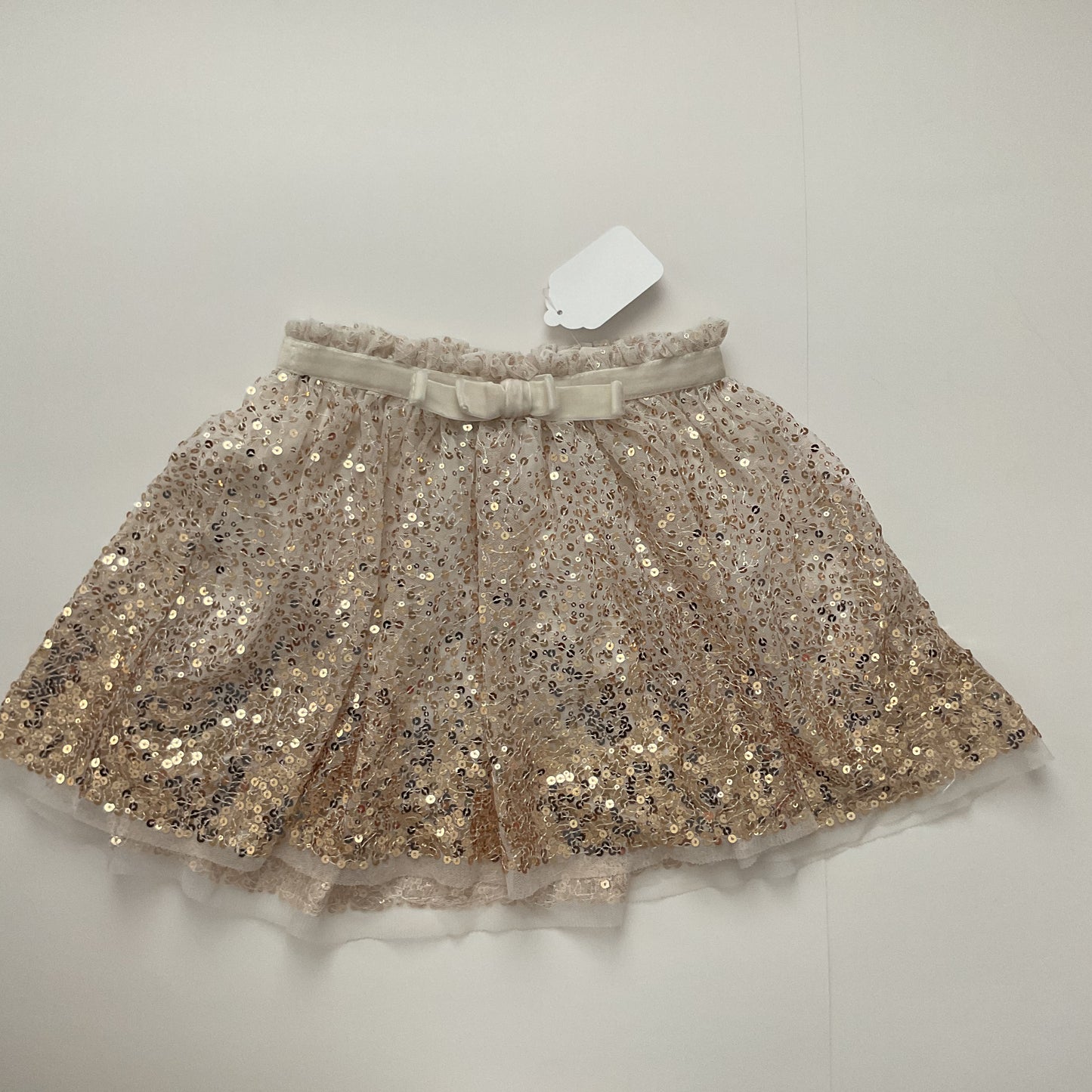 Cherokee Gold-tone Sequins Formal Girls Skirt Size S(6/6X).