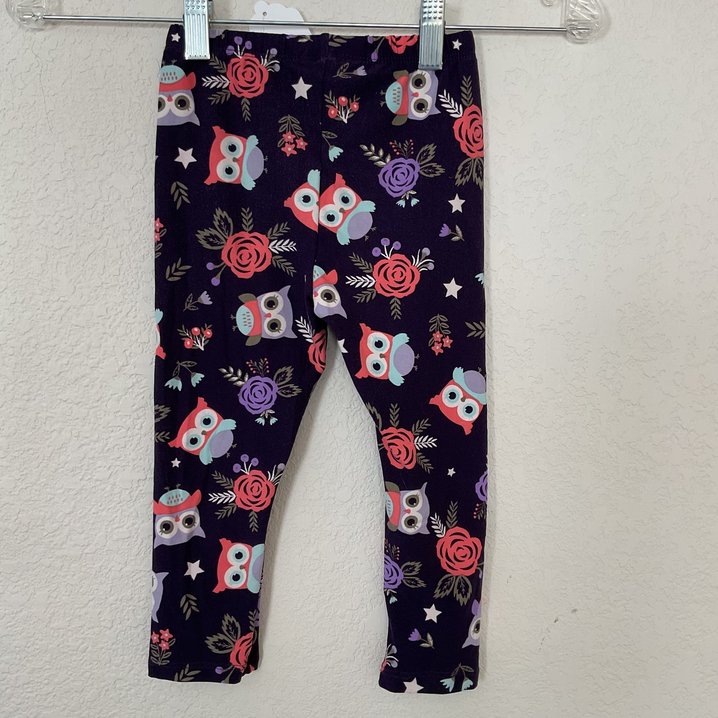 LI Lovely Owls Girls Leggings Size 4T.