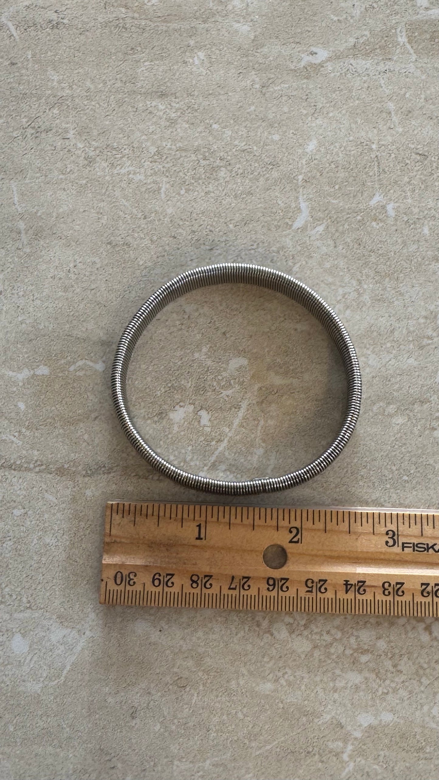 Vintage silver rigged cuff flex bracelet 2(1/2)” diameter