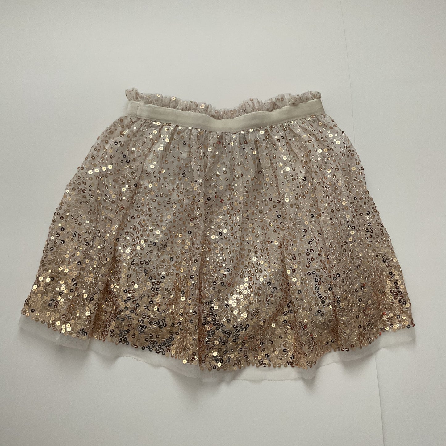 Cherokee Gold-tone Sequins Formal Girls Skirt Size S(6/6X).