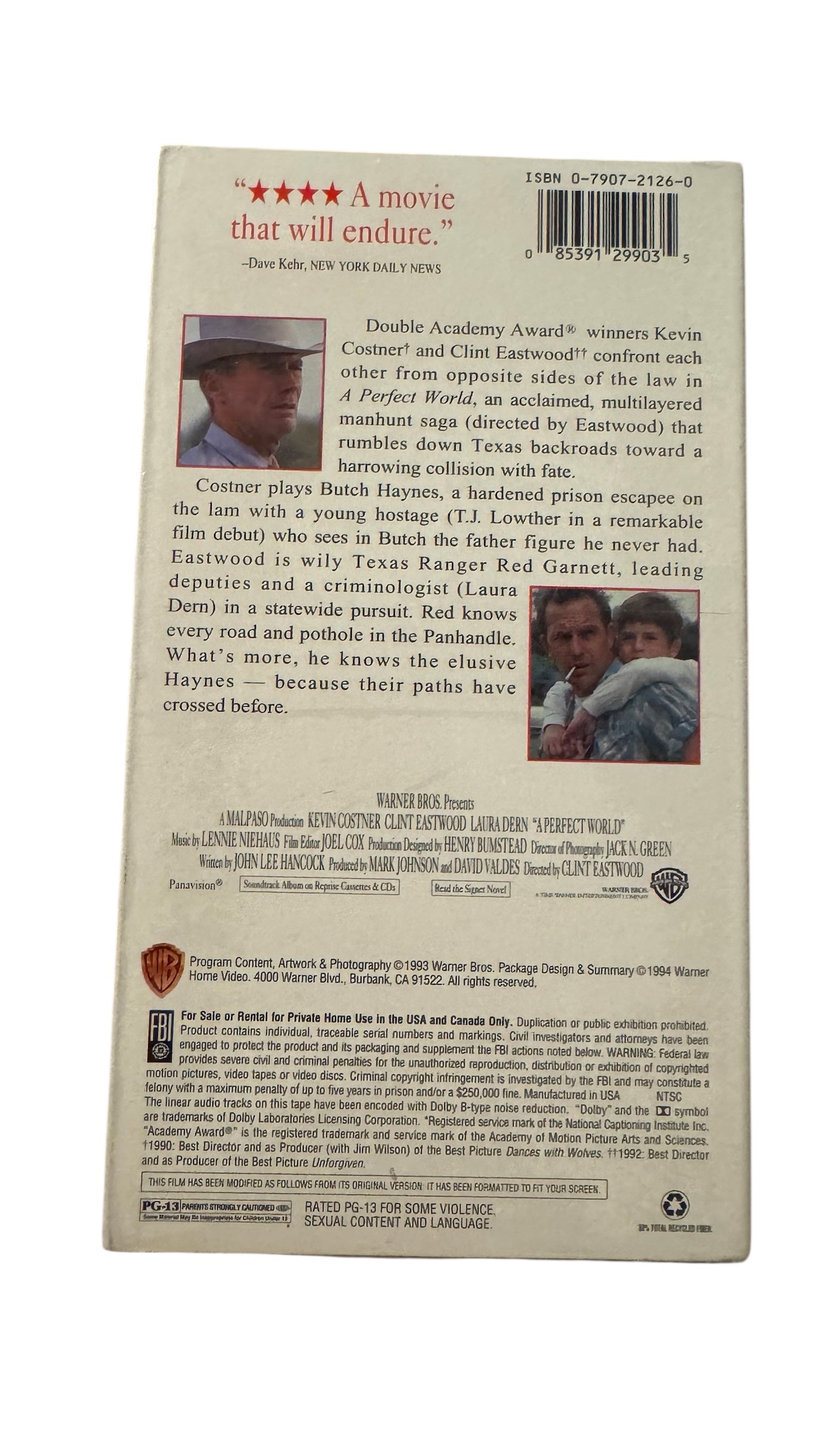 A Perfect World VHS (1993)